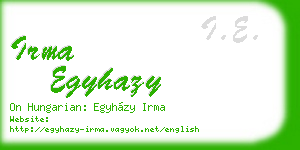 irma egyhazy business card